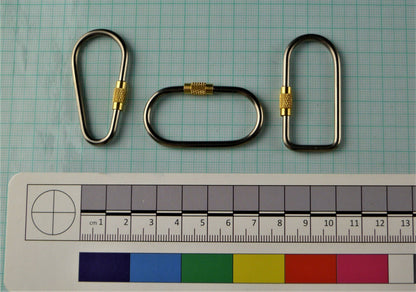 Small Titanium alloy Carabiners with 3 options. Carabiner Huggins Attic    [Huggins attic]