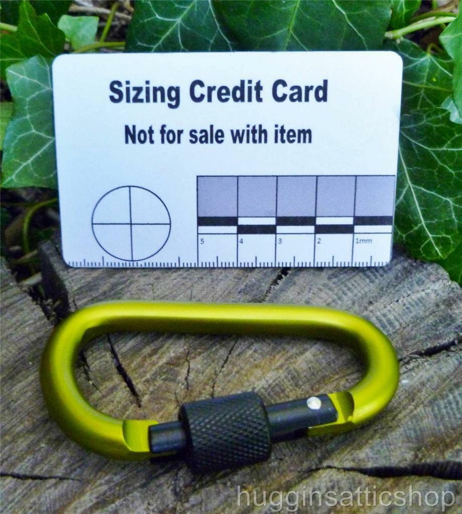 Pairs of Green Screw gate Carabiners, Great to attach to backpacks Carabiner Huggins Attic    [Huggins attic]
