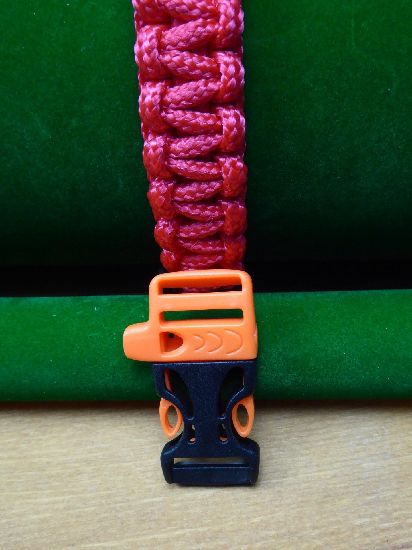 Paracord Buckle Bracelet kits even more colours Paracord Huggins Attic Red or Cerise Black & Orange whistle  [Huggins attic]