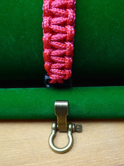 Paracord Buckle Bracelet kits even more colours Paracord Huggins Attic Red or Cerise Antique Brass Buckle  [Huggins attic]