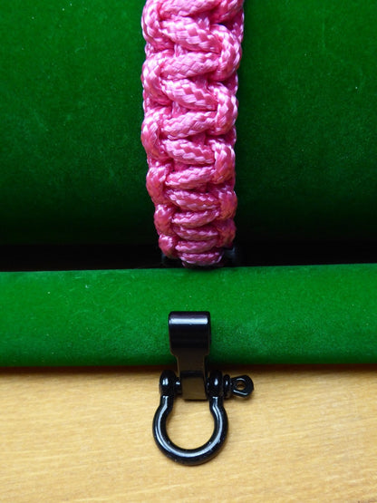 Paracord Buckle Bracelet kits even more colours Paracord Huggins Attic Pink Shiny Black Buckle  [Huggins attic]