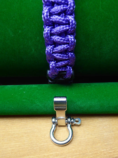 Paracord Buckle Bracelet kits even more colours Paracord Huggins Attic Purple Silver Look Metal Buckle  [Huggins attic]