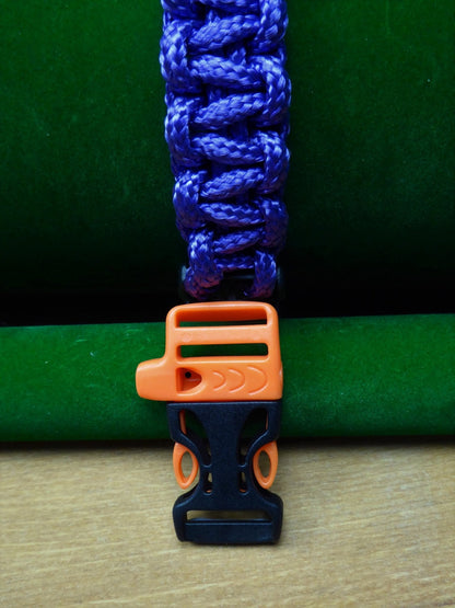 Paracord Buckle Bracelet kits even more colours Paracord Huggins Attic Purple Black & Orange whistle  [Huggins attic]