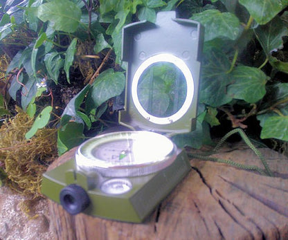 Prismatic Metallic quality compass with sighting Compass Hugginsattic    [Huggins attic]