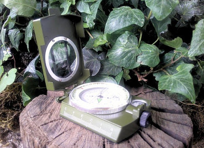 Prismatic Metallic quality compass with sighting Compass Hugginsattic    [Huggins attic]