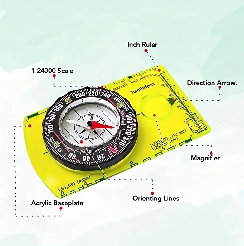 Field Compas Professional Field Compass for Map Reading: Orienteering Bushcraft ...