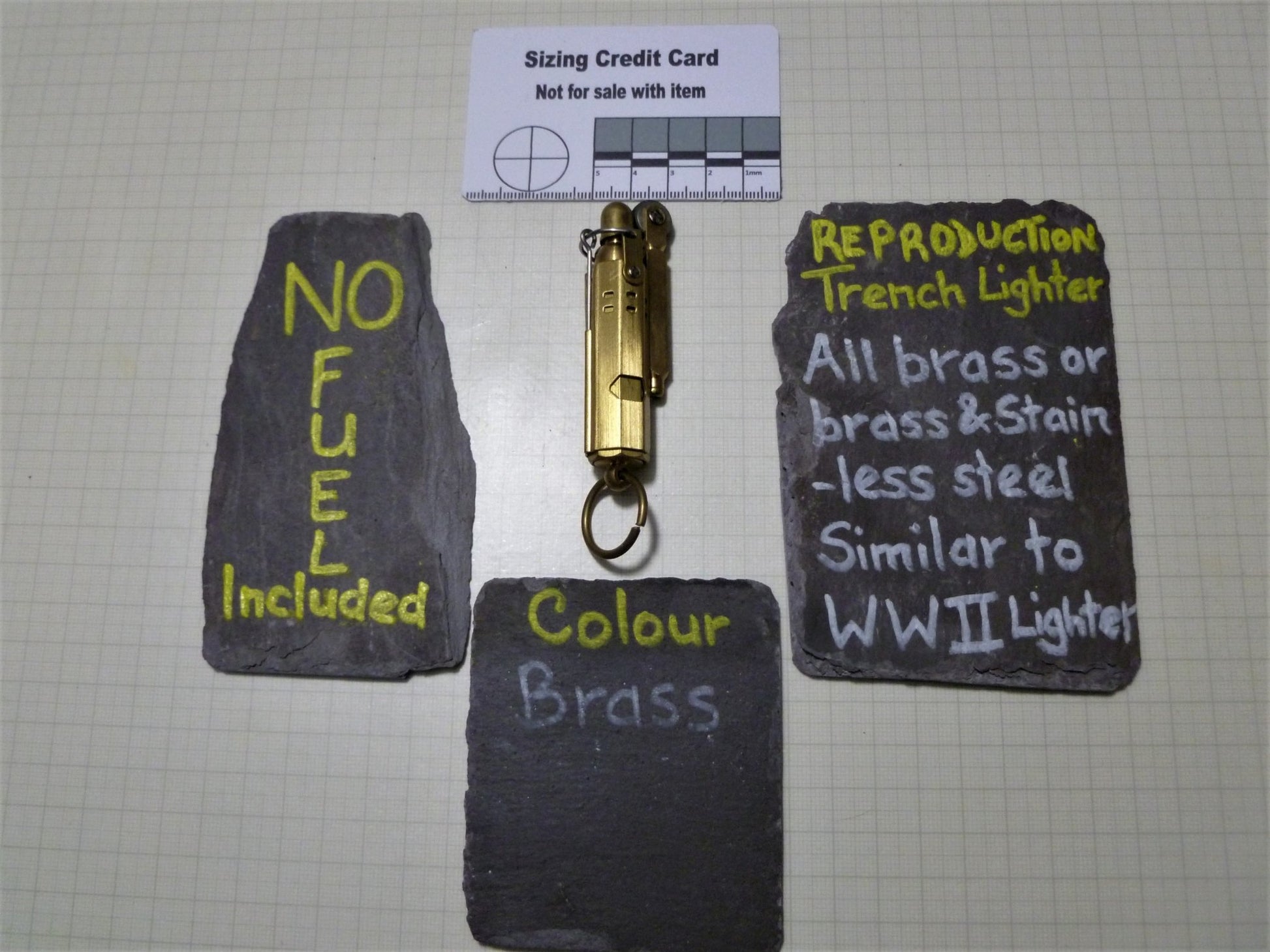 Reproduction Brass WW1 Trench Lighters in 2 finishes Trench Lighter Huggins Attic    [Huggins attic]