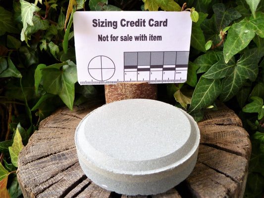Sharpening Puck - Double sided, made of Alumina Sharpening Stone Huggins Attic    [Huggins attic]