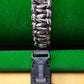Paracord Buckle Bracelet kits with choice of colours Paracord Huggins Attic Silver Birch Black Plastic firesteel scraper & whistle Buckle  [Huggins attic]