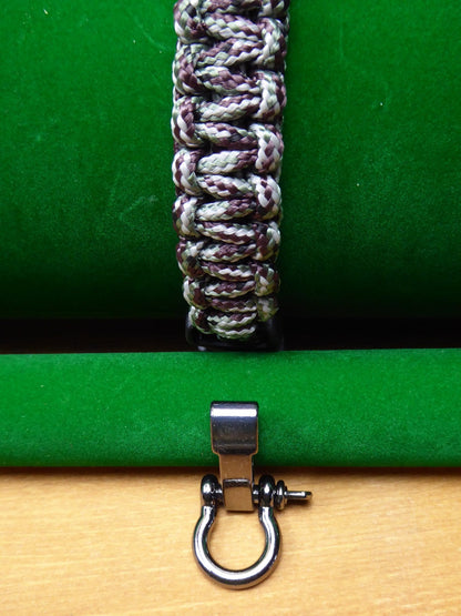 Silver Birch Paracord with choice of Buckle Bracelet kit Paracord Huggins Attic Gun Metal Buckle   [Huggins attic]