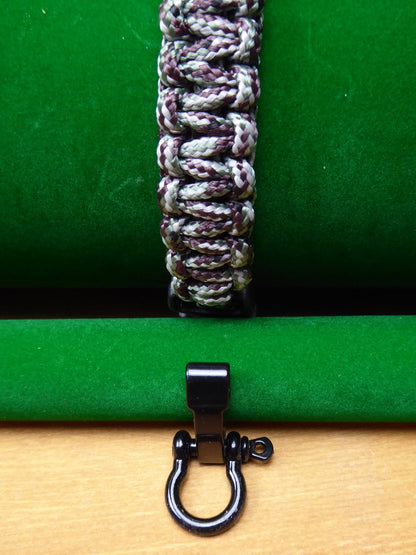Silver Birch Paracord with choice of Buckle Bracelet kit Paracord Huggins Attic Shiny Black Buckle   [Huggins attic]