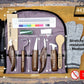Spoon or Kuksa Knife carving Set of 12 in tool roll Carving tools Huggins Attic    [Huggins attic]