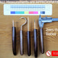 Spoon or Kuksa Knife carving Set of 12 in tool roll Carving tools Huggins Attic    [Huggins attic]