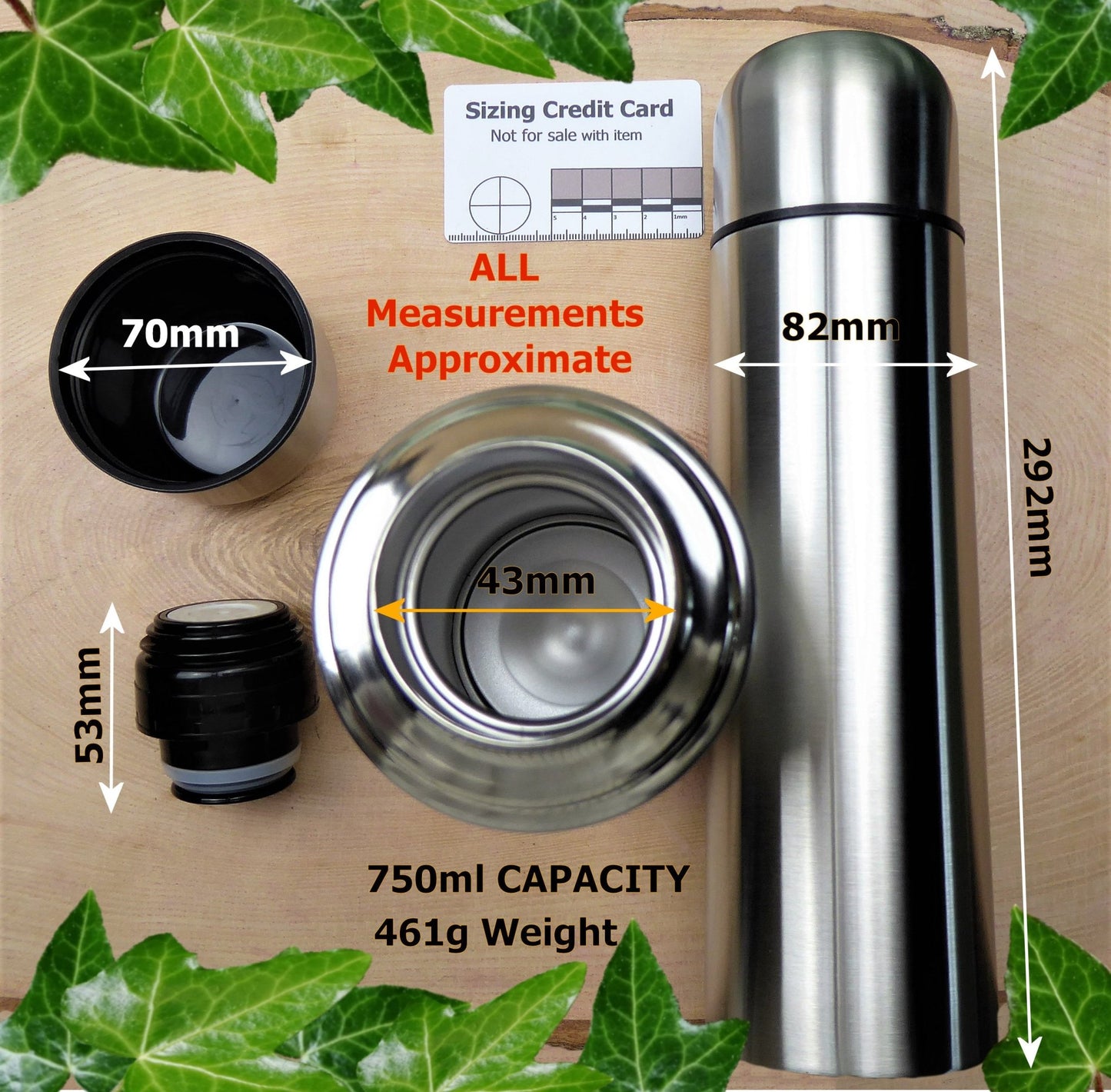 Stainless Steel 750ml Water Bottles HotCold Flask Water Bottle Huggins Attic    [Huggins attic]