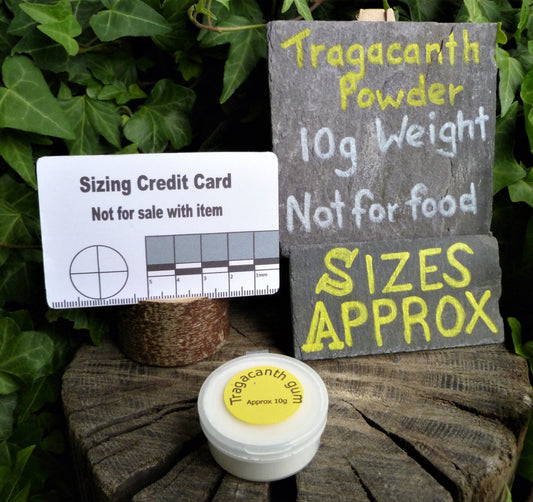 Tragacanth Powdered gum for leathercraft Tragacanth Gum Huggins Attic    [Huggins attic]