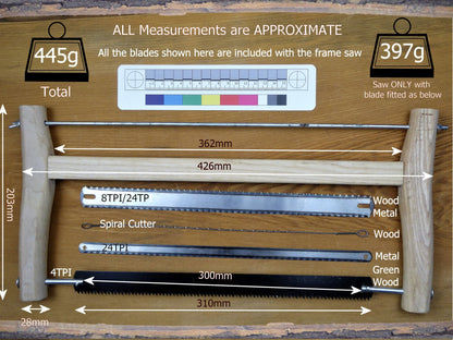 Wooden 30cm Collapsible Frame Saw lightweight, Frame Saw Huggins Attic    [Huggins attic]