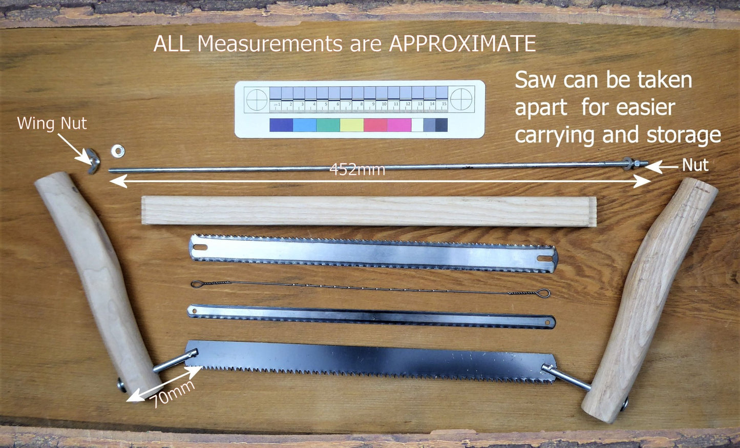 Wooden 30cm Collapsible Frame Saw lightweight, compact and versatile. Frame Saw Huggins Attic    [Huggins attic]